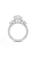Load image into Gallery viewer, 6.75CTW Pear Shaped Lab Grown Diamond (F/VS) Bold Statement Accented Ring in 14K Gold
