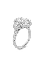 Load image into Gallery viewer, 7.5CTW Oval Shaped Lab Grown Diamond (F/VS) Bold Statement Accented Ring in 14K Gold
