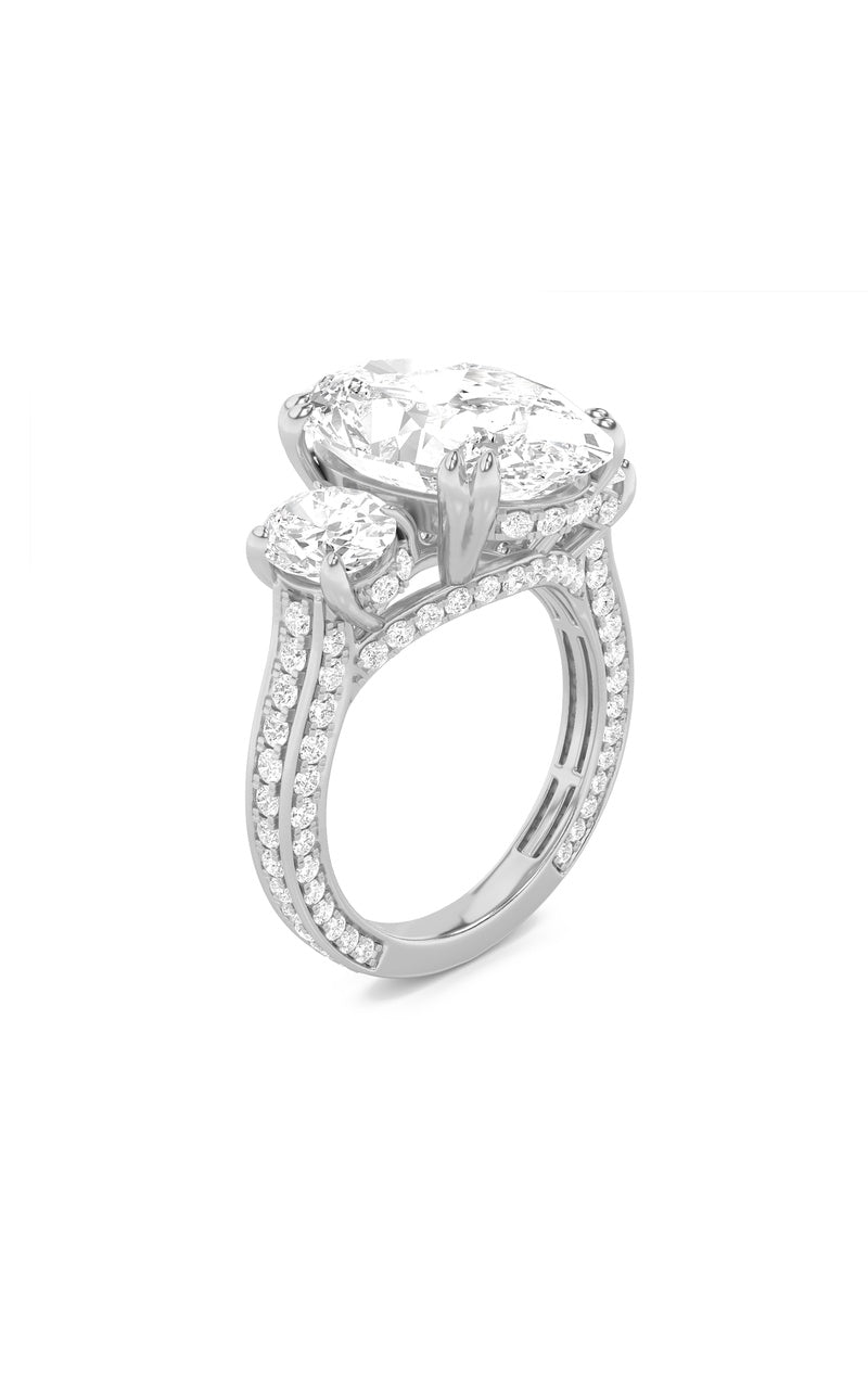 Vs) bold statement accented ring in 14k gold