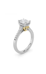Load image into Gallery viewer, 1.5CTW Oval Shaped Lab Grown Diamond (G/VS) Accented Engagement Ring in 14K White Gold

