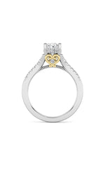 Load image into Gallery viewer, 1.5CTW Oval Shaped Lab Grown Diamond (G/VS) Accented Engagement Ring in 14K White Gold

