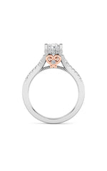 Load image into Gallery viewer, 1.5CTW Oval Shaped Lab Grown Diamond (G/VS) Accented Engagement Ring in 14K White Gold
