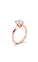 Load image into Gallery viewer, 1CTW Round Shaped Lab Grown Diamond (F/VS) Knife Edge Shank Solitaire Engagement Ring in 14K Gold
