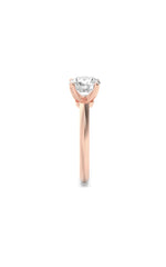 Load image into Gallery viewer, 1CTW Round Shaped Lab Grown Diamond (F/VS) Knife Edge Shank Solitaire Engagement Ring in 14K Gold
