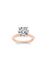 Load image into Gallery viewer, 2CTW Round Shaped Lab Grown Diamond (F/VS) Knife Edge Shank Solitaire Engagement Ring in 14K Gold
