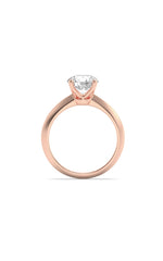 Load image into Gallery viewer, 2CTW Round Shaped Lab Grown Diamond (F/VS) Knife Edge Shank Solitaire Engagement Ring in 14K Gold
