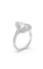 Load image into Gallery viewer, 6.25CTW Pear Shaped Lab Grown Diamond (F/VS) Bold Accented Engagement Ring in 14K Gold
