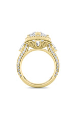 Load image into Gallery viewer, 9CTW Marquise Shaped Lab Grown Diamond (F/VS) Bold Statement Accented  Ring in 14K Gold
