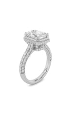 Load image into Gallery viewer, 3CTW Radiant Shaped Lab Grown Diamond (F/VS) Halo Accented Engagement Ring in 14K Gold
