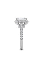 Load image into Gallery viewer, 3CTW Radiant Shaped Lab Grown Diamond (F/VS) Halo Accented Engagement Ring in 14K Gold
