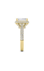 Load image into Gallery viewer, 3CTW Radiant Shaped Lab Grown Diamond (F/VS) Halo Accented Engagement Ring in 14K Gold

