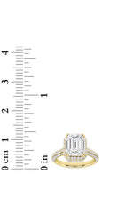 Load image into Gallery viewer, 3CTW Radiant Shaped Lab Grown Diamond (F/VS) Halo Accented Engagement Ring in 14K Gold
