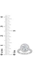 Load image into Gallery viewer, 3CTW Round Shaped Lab Grown Diamond (F/VS) Halo Accented Engagement Ring in 14K Gold
