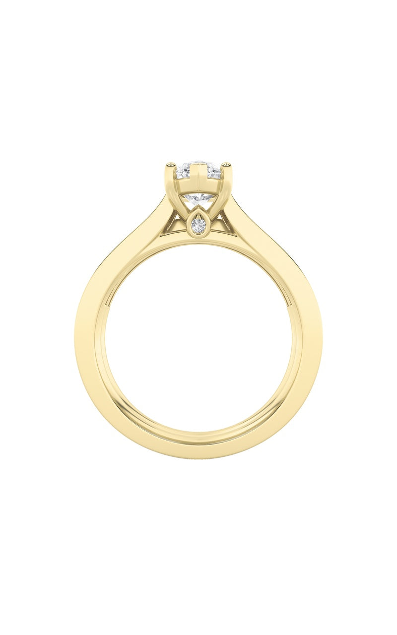 2CTW Marquise Shaped Lab Grown Diamond (F/VS) Channel Set Bridal Engagement Ring in 14K Gold