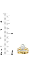 Load image into Gallery viewer, 2CTW Oval Shaped Lab Grown Diamond (G/VS) Channel Set Bridal Engagement Ring in 10K Gold
