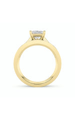Load image into Gallery viewer, 2CTW Princess Shaped Lab Grown Diamond (F/VS) Channel Set Bridal Engagement Ring in 14K Gold
