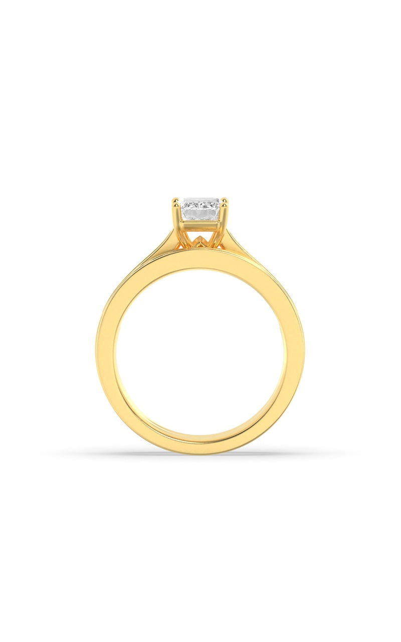 2CTW Radiant Shaped Lab Grown Diamond (G/VS) Channel Set Bridal Engagement Ring in 10K Gold