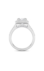Load image into Gallery viewer, 2.5CTW Oval Shaped Lab Grown Diamond (F/VS) Classic Halo Accented Engagement Ring in 14K Gold
