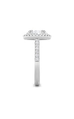 Load image into Gallery viewer, 2.5CTW Oval Shaped Lab Grown Diamond (F/VS) Classic Halo Accented Engagement Ring in 14K Gold
