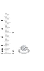 Load image into Gallery viewer, 3CTW Oval Shaped Lab Grown Diamond (F/VS) Three Stone Accented Engagement Ring in 14K Gold
