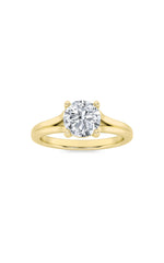Load image into Gallery viewer, 2CTW Round Shaped Lab Grown Diamond (F/VS) Split Shank Solitaire Engagement Ring in 14K Gold
