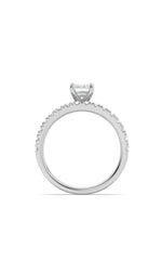 Load image into Gallery viewer, 2CTW Emerald Shaped Lab Grown Diamond (F/VS) Classic Accented  Set With Band and Engagement Ring in 14K Gold
