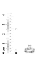 Load image into Gallery viewer, 2CTW Radiant Shaped Lab Grown Diamond (F/VS) Classic Accented Set With Band and Engagement Ring in 14K Gold
