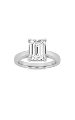 Load image into Gallery viewer, 2CTW Emerald Shaped Lab Grown Diamond (F/VS) Classic Shank Solitaire Engagement Ring in 14K Gold
