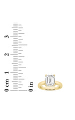 Load image into Gallery viewer, 2CTW Emerald Shaped Lab Grown Diamond (F/VS) Classic Shank Solitaire Engagement Ring in 14K Gold
