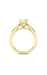 Load image into Gallery viewer, 2CTW Oval Shaped Lab Grown Diamond (F/VS) Classic Shank Solitaire Engagement Ring in 14K Gold

