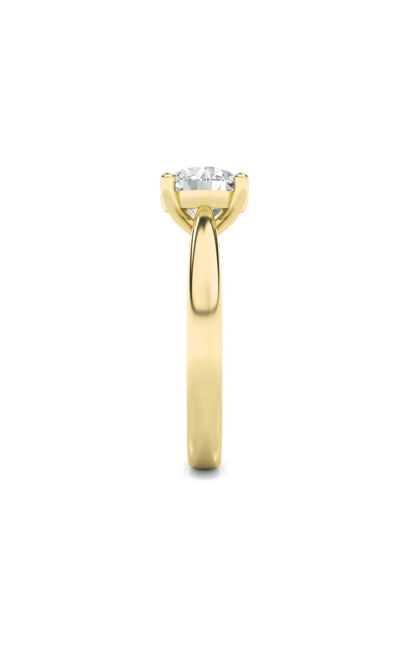 2.5CTW Round Shaped Lab Grown Diamond (F/VS) Classic Shank Solitaire Engagement Ring in 14K Gold
