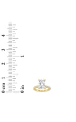 Load image into Gallery viewer, 2CTW Radiant Shaped Lab Grown Diamond (F/VS) Hidden Halo Accented Ring in 14K Gold

