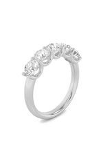 Load image into Gallery viewer, 2CTW Round Shaped Lab Grown Diamond (F/VS) Five Stone Band Ring in 14K Gold
