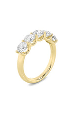 Load image into Gallery viewer, 2CTW Round Shaped Lab Grown Diamond (F/VS) Five Stone Band Ring in 14K Gold
