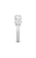 Load image into Gallery viewer, 2CTW Oval Shaped Lab Grown Diamond (F/VS) Seven Stone Band Ring in 14K Gold
