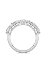 Load image into Gallery viewer, 2CTW Round Shaped Lab Grown Diamond (F/VS) Seven Stone Band Ring in 14K Gold
