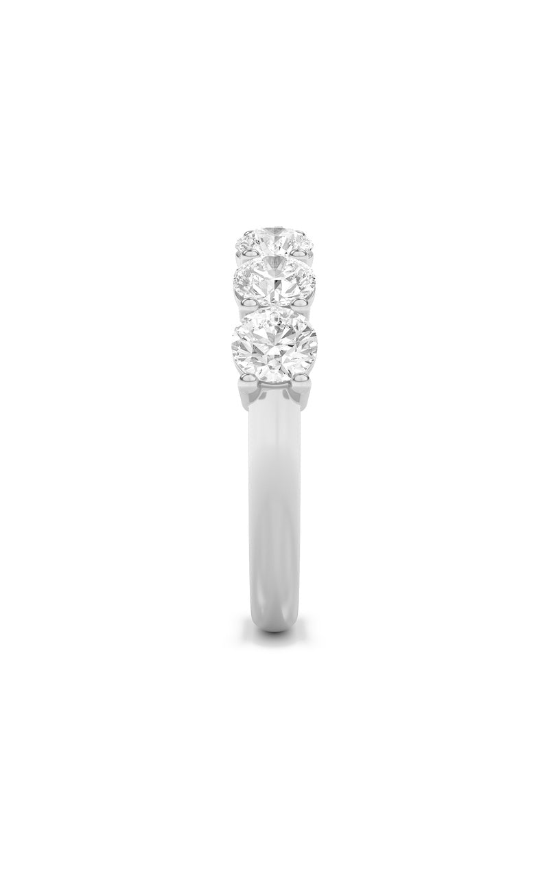 2CTW Round Shaped Lab Grown Diamond (F/VS) Seven Stone Band Ring in 14K Gold