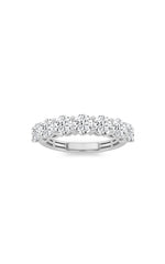 Load image into Gallery viewer, 3CTW Round Shaped Lab Grown Diamond (F/VS) Seven Stone Band Ring in 14K Gold
