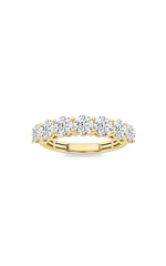 Load image into Gallery viewer, 3CTW Round Shaped Lab Grown Diamond (F/VS) Seven Stone Band Ring in 14K Gold
