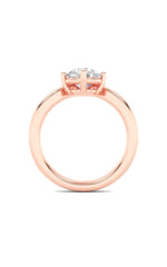 Load image into Gallery viewer, 1.5CTW Round Shaped Lab Grown Diamond (G/VS) Chevron Solitaire Engagement Ring in 14K Gold
