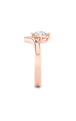 Load image into Gallery viewer, 1.5CTW Round Shaped Lab Grown Diamond (G/VS) Chevron Solitaire Engagement Ring in 14K Gold
