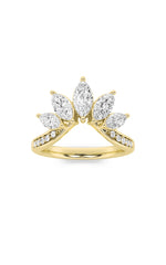 Load image into Gallery viewer, 1.5CTW Marquise Shaped Lab Grown Diamond (F/VVS) Fancy Contour Ring in 14K Gold
