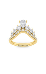 Load image into Gallery viewer, 1.5CTW Pear Shaped Lab Grown Diamond (F/VS) Fancy Contour Ring in 14K Gold
