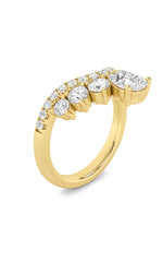 Load image into Gallery viewer, 1.5CTW Pear Shaped Lab Grown Diamond (F/VS) Fancy Contour Ring in 14K Gold
