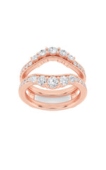 Load image into Gallery viewer, 1CTW Round Shaped Lab Grown Diamond (F/VS) Insert Jacket Ring in 14K Gold
