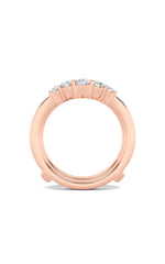 Load image into Gallery viewer, 1CTW Round Shaped Lab Grown Diamond (F/VS) Insert Jacket Ring in 14K Gold

