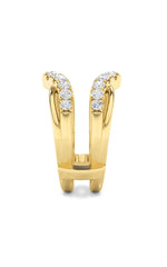 Load image into Gallery viewer, 1CTW Round Shaped Lab Grown Diamond (F/VS) Insert Jacket Ring in 14K Gold
