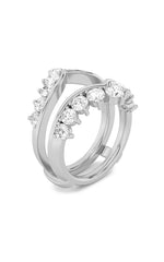 Load image into Gallery viewer, 2CTW Round Shaped Lab Grown Diamond (F/VS) Insert Jacket Ring in 14K Gold
