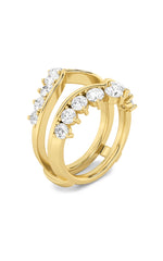 Load image into Gallery viewer, 2CTW Round Shaped Lab Grown Diamond (F/VS) Insert Jacket Ring in 14K Gold
