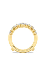 Load image into Gallery viewer, 2CTW Round Shaped Lab Grown Diamond (F/VS) Insert Jacket Ring in 14K Gold
